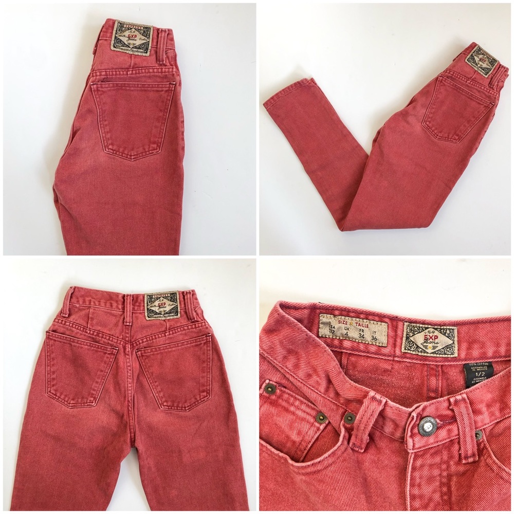 Vintage 90s Express Denim Jeans size 22/23 - Picture 4 of 5